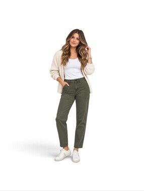 Madewell Womens Olive Green Ankle Pants Size 26